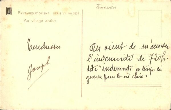 Tunesien Au village arabe Serie VII No. 2576 Pay – Bild 2