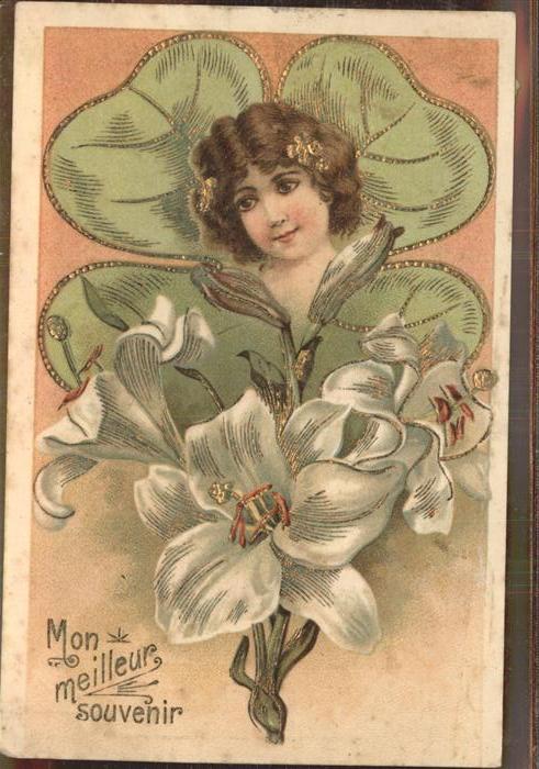 Kleeblatt Cloverleaf Trebol Trefle Blumen Kind