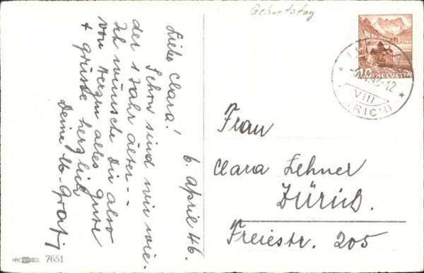 Kuenstlerkarte Probst F. Nr. 7651 Geburtstag Kind Brie – Bild 2