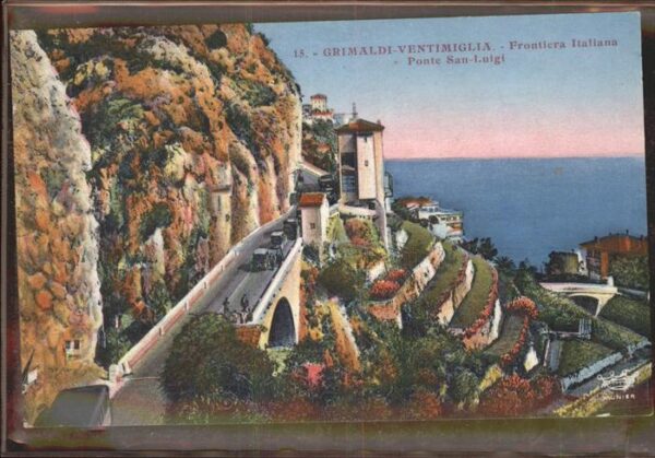 Zoll Grenze Douane Grenze Grimaldi Ventimiglia Italien Pon