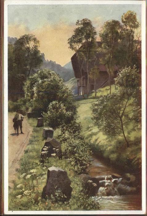 Hoffmann Heinrich Nr. 1221 Frühmorgens im Schwarzwald