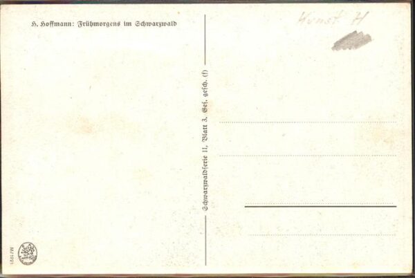 Hoffmann Heinrich Nr. 1221 Frühmorgens im Schwarzwald – Bild 2