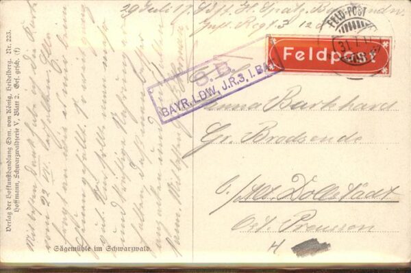 Hoffmann Heinrich Sägemühle Schwarzwald Serie V Blatt 2 – Bild 2