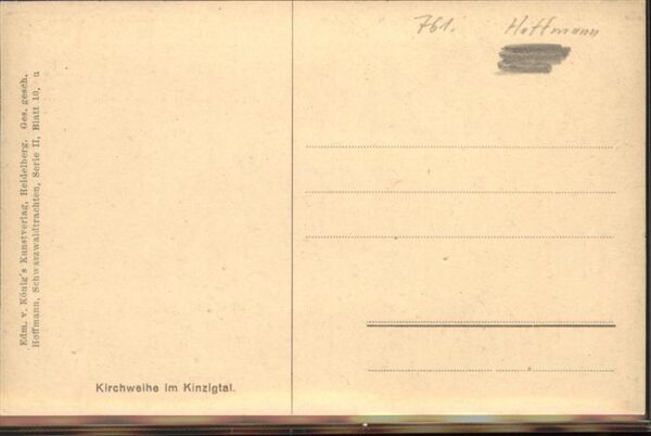 Hoffmann Heinrich Schwarzwaldtrachten Kirchweihe Kinzigta – Bild 2