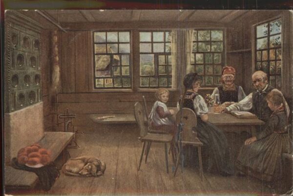 Hoffmann Heinrich Nr. 240 Sonntagsfrieden Trachten Hund