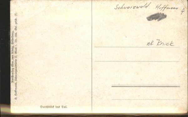 Hoffmann Heinrich Nr. 186 Tal Schwarzwaldserie II Blatt 1 – Bild 2