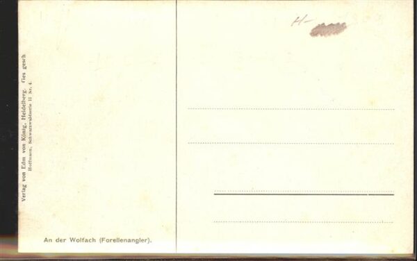 Hoffmann Heinrich Nr. 4 Wolfach Forellenangler Schwarzwal – Bild 2