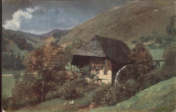 Hoffmann Heinrich Nr. 178 Mühle Schwarzwald Serie I Blatt