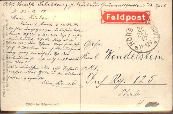 Hoffmann Heinrich Nr. 178 Mühle Schwarzwald Serie I Blatt – Bild 2