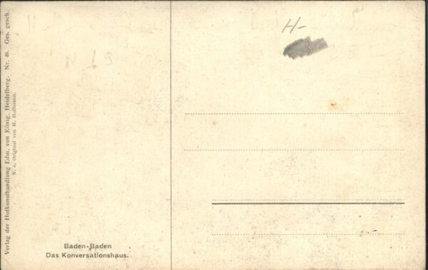 Hoffmann Heinrich Nr. 46 Baden-Baden Konversationshaus – Bild 2