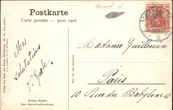 Hoffmann Heinrich Nr. 46 Baden-Baden Konversationshaus – Bild 2