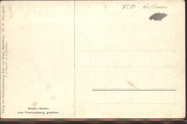 Hoffmann Heinrich Nr. 45 Baden-Baden Fremersberg – Bild 2