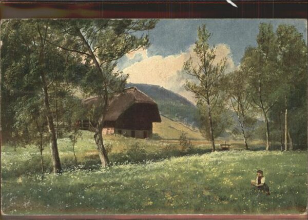 Hoffmann Heinrich Nr. 199 Schwarzwaldhaus Wiese Serie III