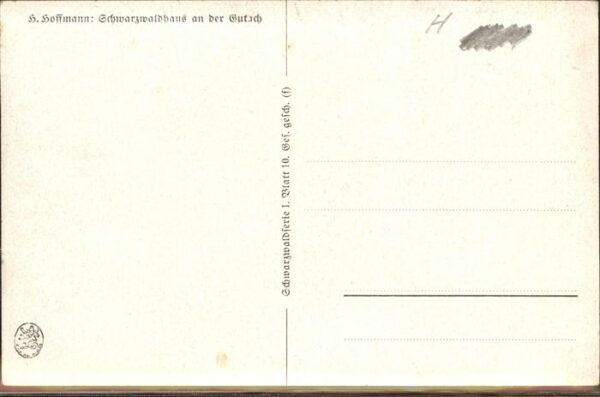 Hoffmann Heinrich Schwarzwaldhaus Gutach Serie I Blatt 10 – Bild 2