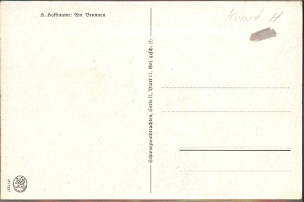 Hoffmann Heinrich Huhn Trachten Am Brunnen Serie II Blatt – Bild 2