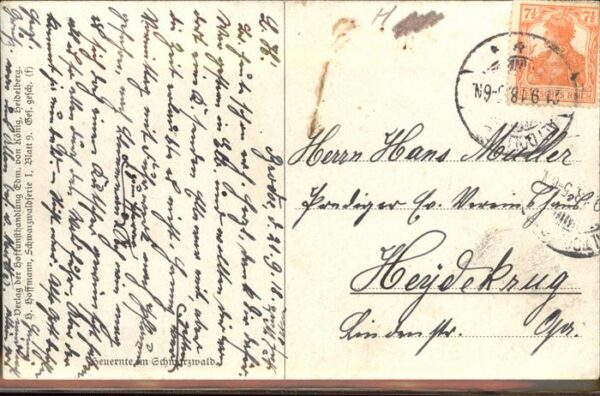 Hoffmann Heinrich Heuernte Schwarzwald Kühe Serie I Blatt – Bild 2