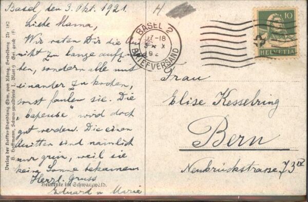 Hoffmann Heinrich Nr. 182 Heuernte Schwarzwald Serie I Bl – Bild 2