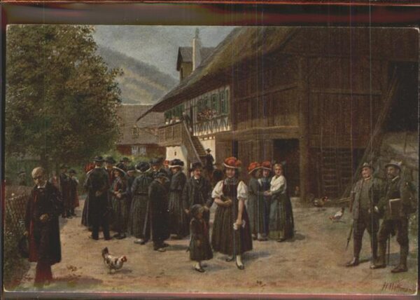 Hoffmann Heinrich Nr. 194 Nach der Kirche Trachten