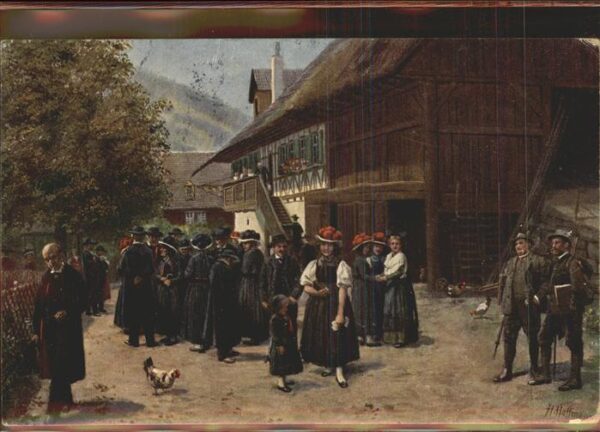 Hoffmann Heinrich Nr 9 Nach der Kirche Trachten