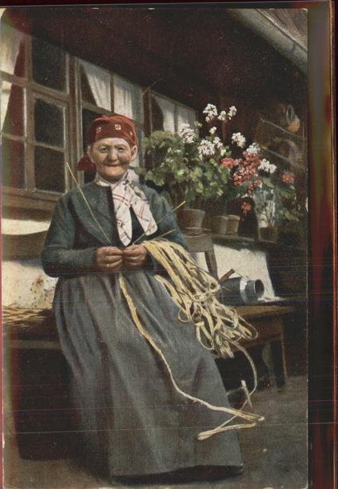 Hoffmann Heinrich Strohflechterin Tracht Serie I Blatt 4