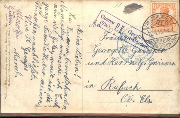 Hoffmann Heinrich Strohflechterin Tracht Serie I Blatt 4 – Bild 2