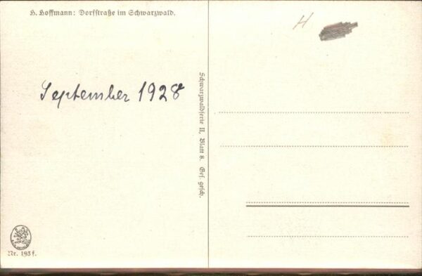 Hoffmann Heinrich Nr. 193 Dorfstrasse Schwarzwald Trachte – Bild 2