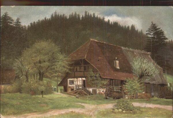 Kuenstlerkarte H. d_Eu Schwarzwaldhaus
