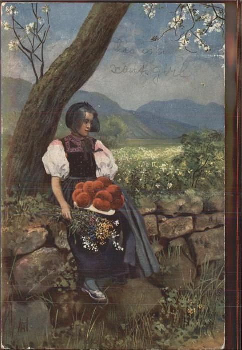 Hoffmann Heinrich Frühling Schwarzwald Gutacherin Tracht