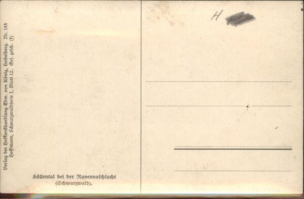 Hoffmann Heinrich Nr. 185 Höllental Ravennaschlucht Schwa – Bild 2