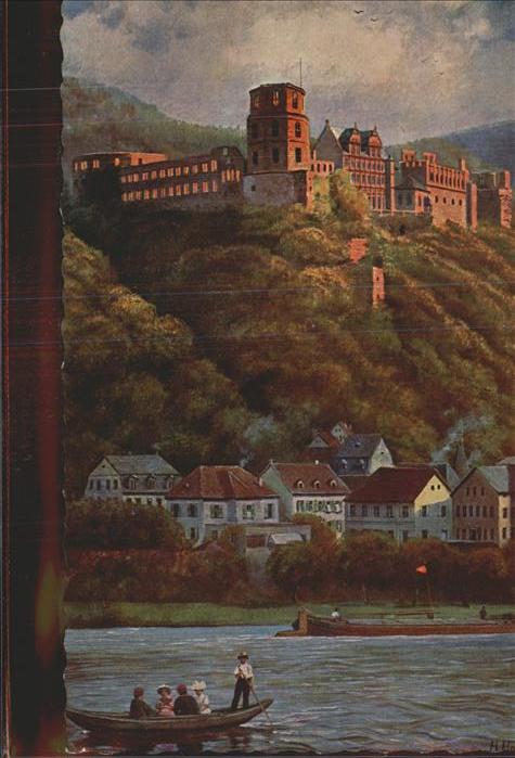Hoffmann Heinrich Nr. 804 Heidelberg Schloss Hirschgasse