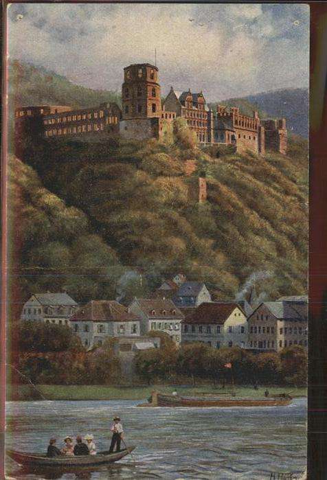 Hoffmann Heinrich Nr. 804 Heidelberg Schloss Hirschgasse