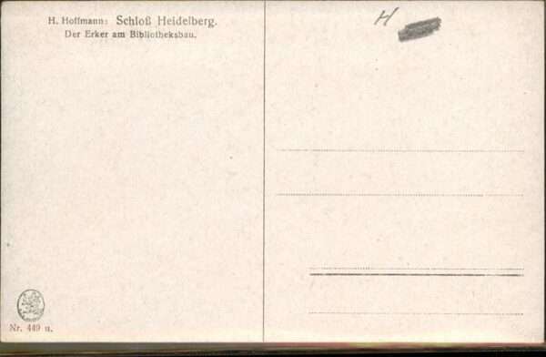 Hoffmann Heinrich Nr. 449  Schloß Heideberg Erker Bibliot – Bild 2