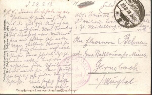 Hoffmann Heinrich Nr. 735 Heidelberg Krautturm – Bild 2