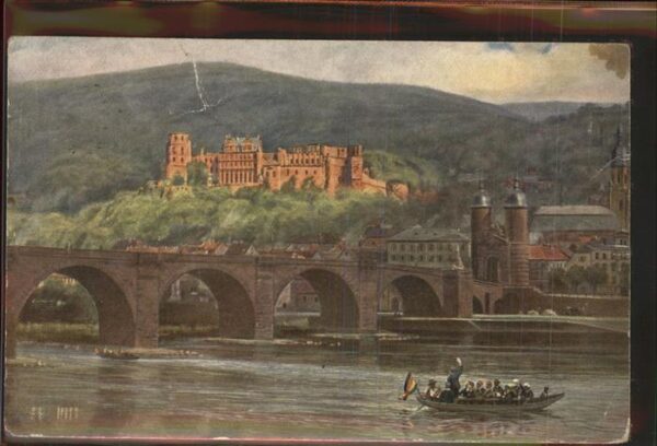Hoffmann Heinrich Nr. 918 Heidelberg Alte Brücke Schloß