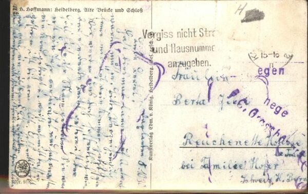 Hoffmann Heinrich Nr. 918 Heidelberg Alte Brücke Schloß – Bild 2