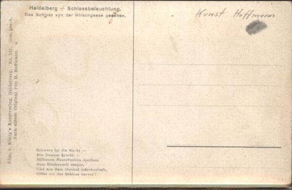 Hoffmann Heinrich Nr. 121 Heidelberg Schlossbeleuchtung H – Bild 2