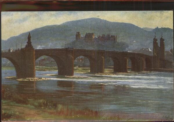 Hoffmann Heinrich Nr. 596 Heidelberg Alte Neckarbrücke