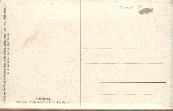 Hoffmann Heinrich Nr. 596 Heidelberg Alte Neckarbrücke – Bild 2