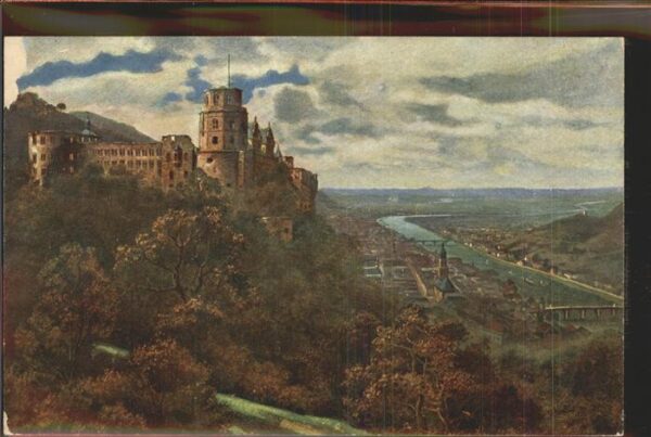 Hoffmann Heinrich Nr. 666 Heidelberg Schloss Terrasse