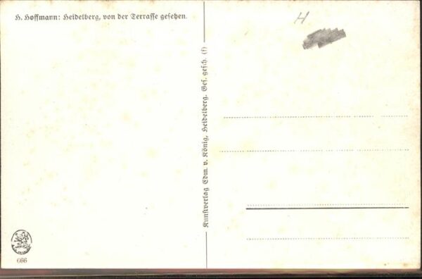 Hoffmann Heinrich Nr. 666 Heidelberg Schloss Terrasse – Bild 2