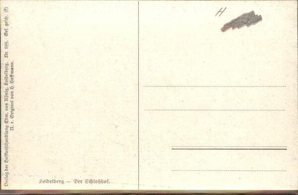 Hoffmann Heinrich Nr. 599 Heidelberg Schloßhof – Bild 2