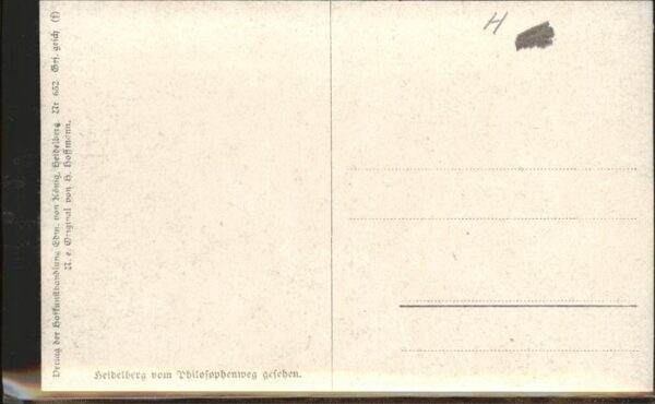 Hoffmann Heinrich Nr. 652 Heidelberg Philosophenweg – Bild 2