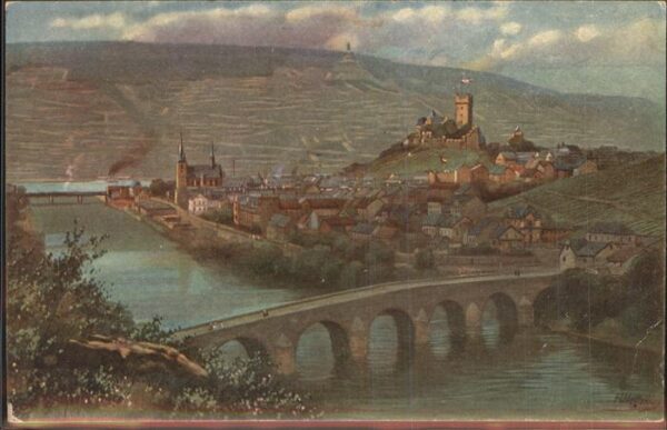 Hoffmann Heinrich Nr. 30 Bingen Burg Klopp Drususbrücke