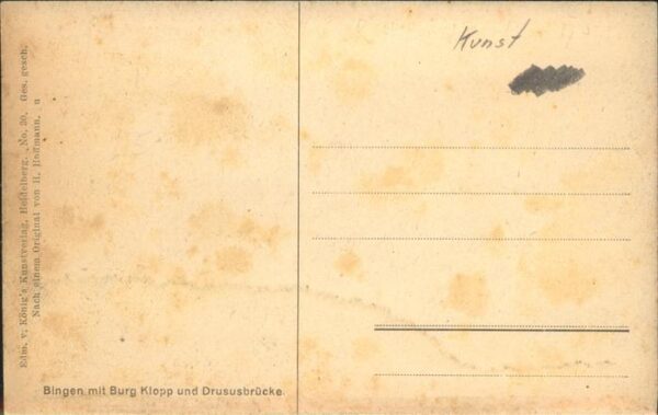 Hoffmann Heinrich Nr. 30 Bingen Burg Klopp Drususbrücke – Bild 2