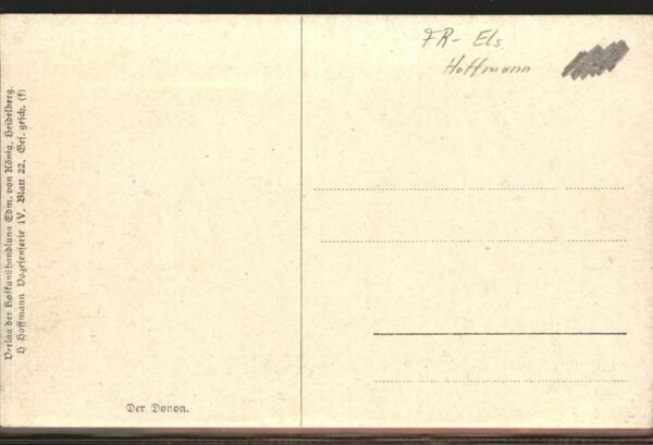 Hoffmann Heinrich Der Donon Blatt 22 Vogesenserie IV – Bild 2