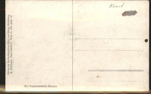 Hoffmann Heinrich Rappoltsweiler Burgen Vogesenserie IV – Bild 2