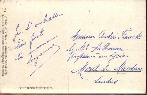 Hoffmann Heinrich Rappoltsweiler Burgen Vogesenserie IV – Bild 2