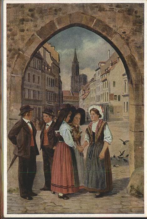 Hoffmann Heinrich Straßburg Trachten Elsass Blatt 4
