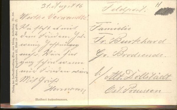 Hoffmann Heinrich Nr. 306 Melkerei Hahnebrunnen Kühe – Bild 2