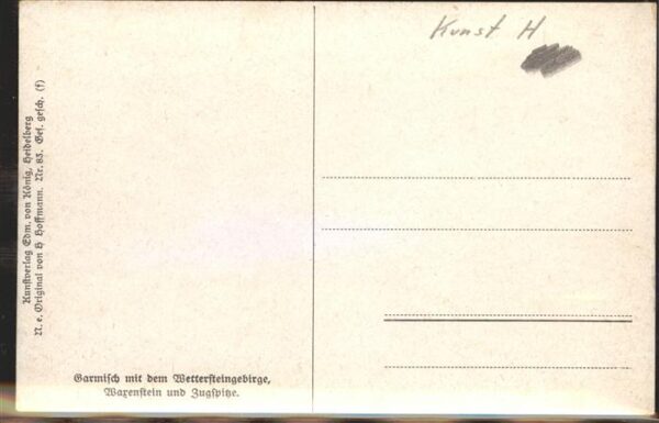 Hoffmann Heinrich Nr. 83 Garmisch Wettersteingebirge Ware – Bild 2